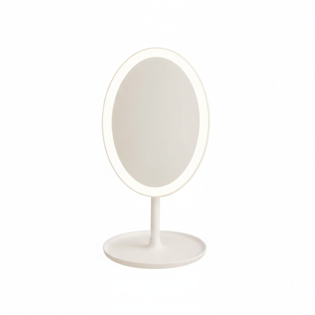 ESPEJO MESA OVALADO MTL LUZ LED 3 TONOS MAQUILLAJE - 15x26,50cm