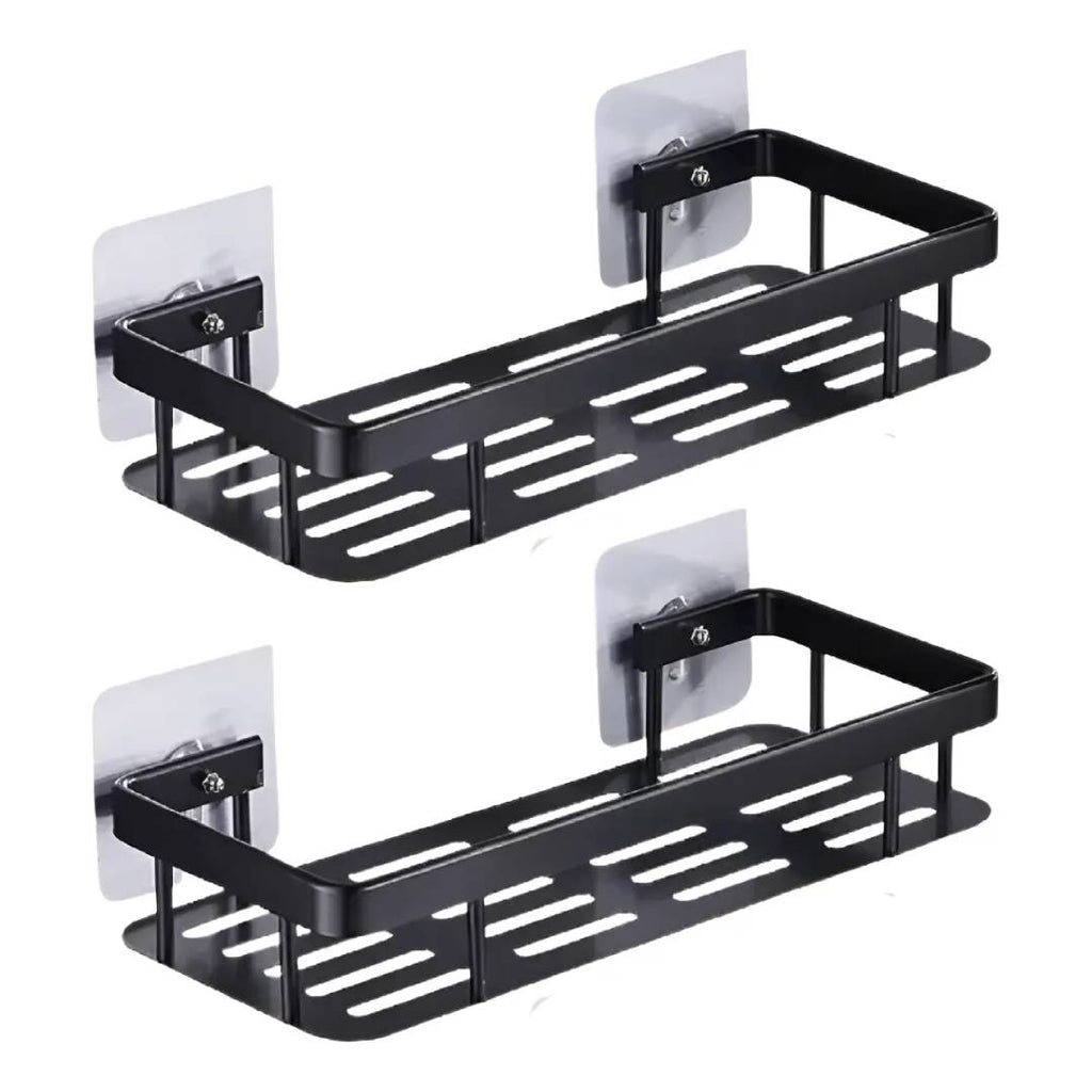 PACK 2 ESTANTES REPISAS METALICO ADHESIVO - NEGRO