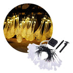 GUIRNALDA GOTA SOLAR LED CALIDA - 4,5mts