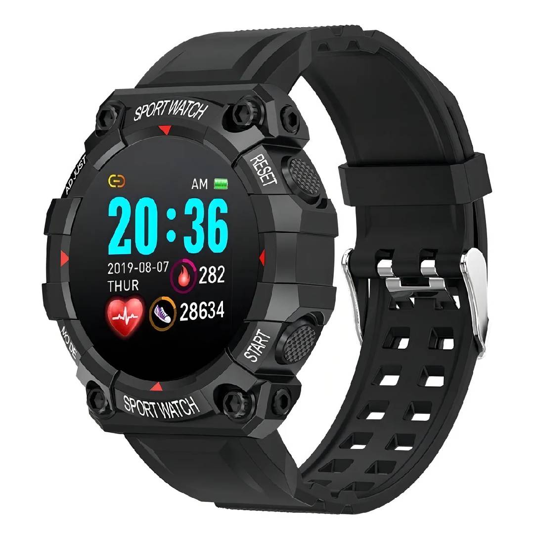 SMARTWATCH FD68 NEGRO - ROJO - ROSA