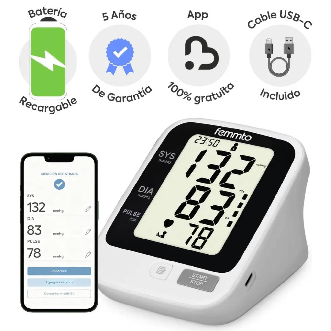 TENSIOMETRO DIGITAL RECARGABLE USB FEMMTO