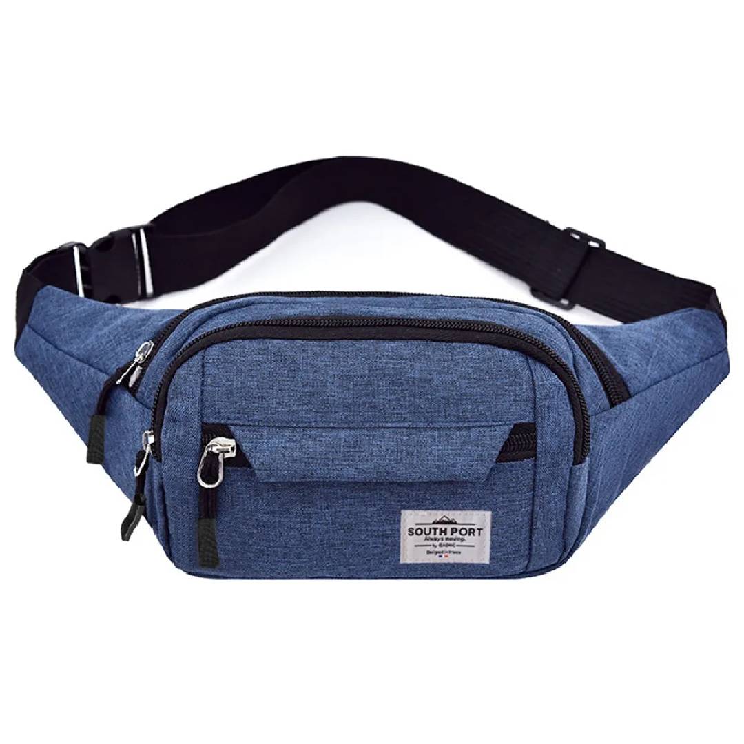 RIÑONERA UNISEX BANDEROLA SOUTH PORT - AZUL - ROJO