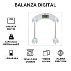 BALANZA DIGITAL VIDRIO LCD - 30x30cm - 150kg