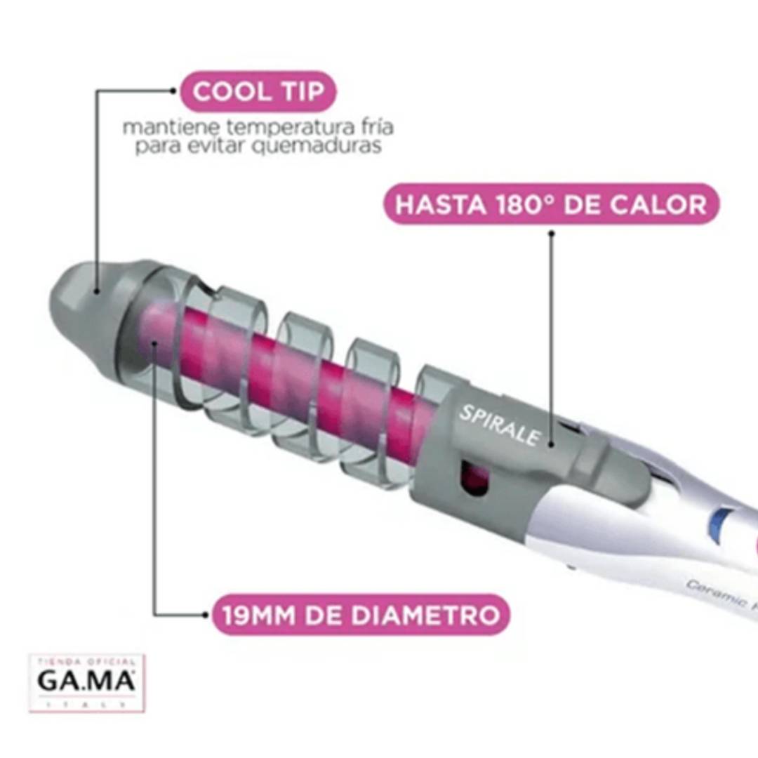 RIZADOR BUCLERA GAMA INNOVA SPIRALE CERAMIC ION - 180°c
