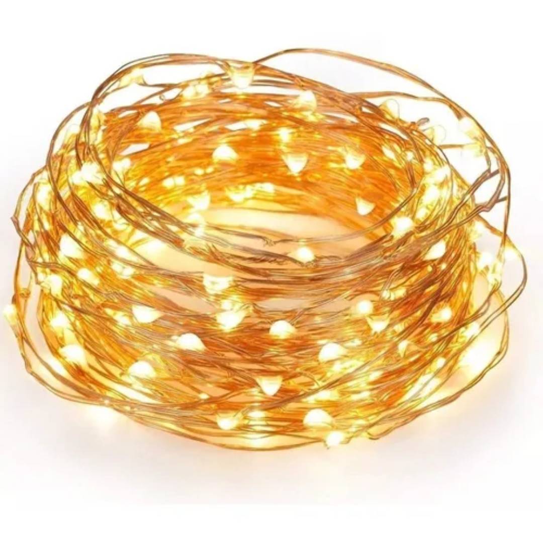 PACK 10 GUIRNALDAS MICROLED ALAMBRE CALIDAS - 3mts