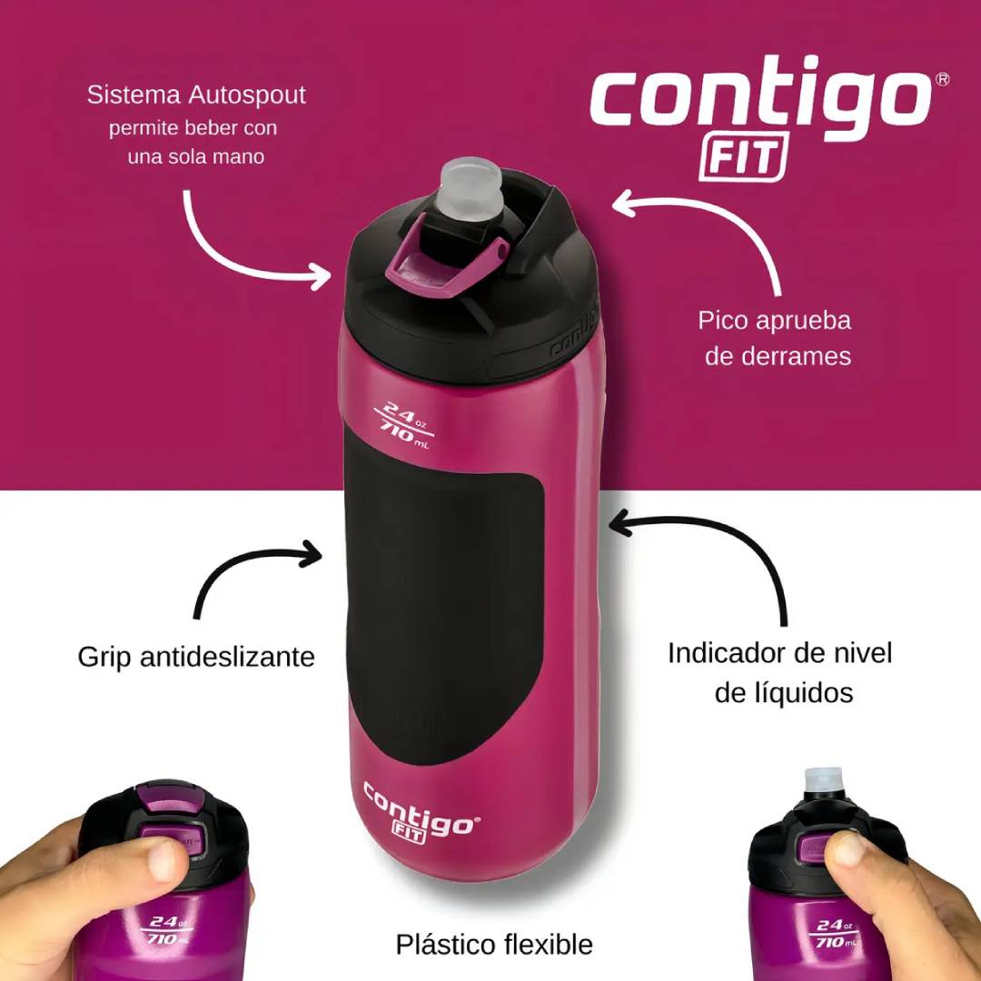 BOTELLA DEPORTIVA CONTIGO FIT SPILL PROOF - 710ml