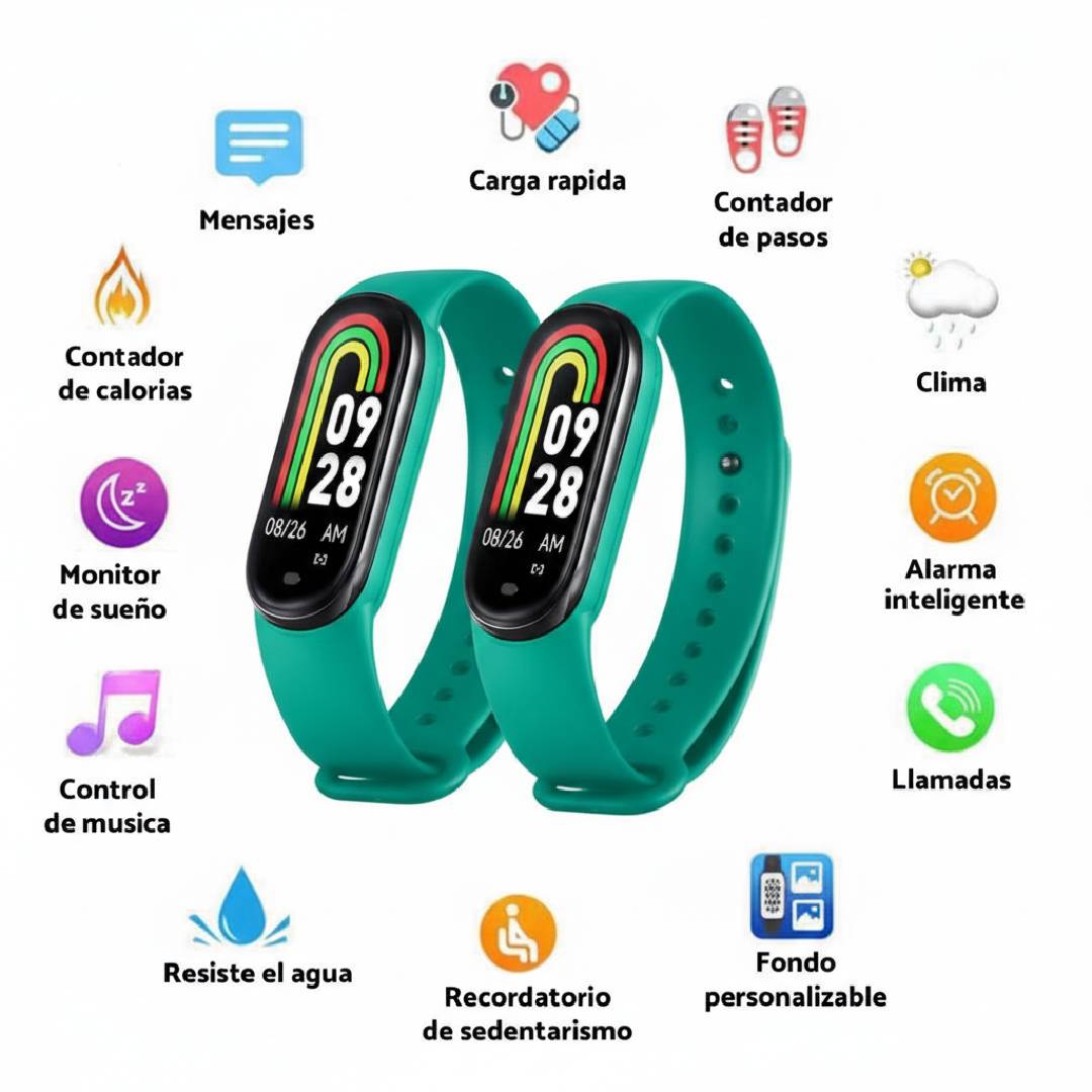 RELOJ INTELIGENTE M8 MALLA VERDE