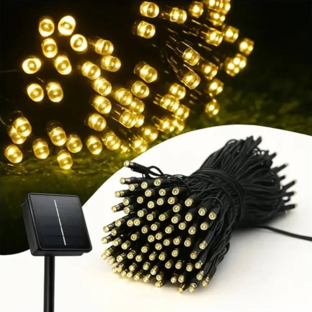 GUIRNALDA LED SOLAR CALIDA IMPERMEABLE - 20mts