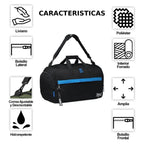 BOLSO DEPORTIVO EVERLAST GRANDE CON BOTINERO - NEGRO