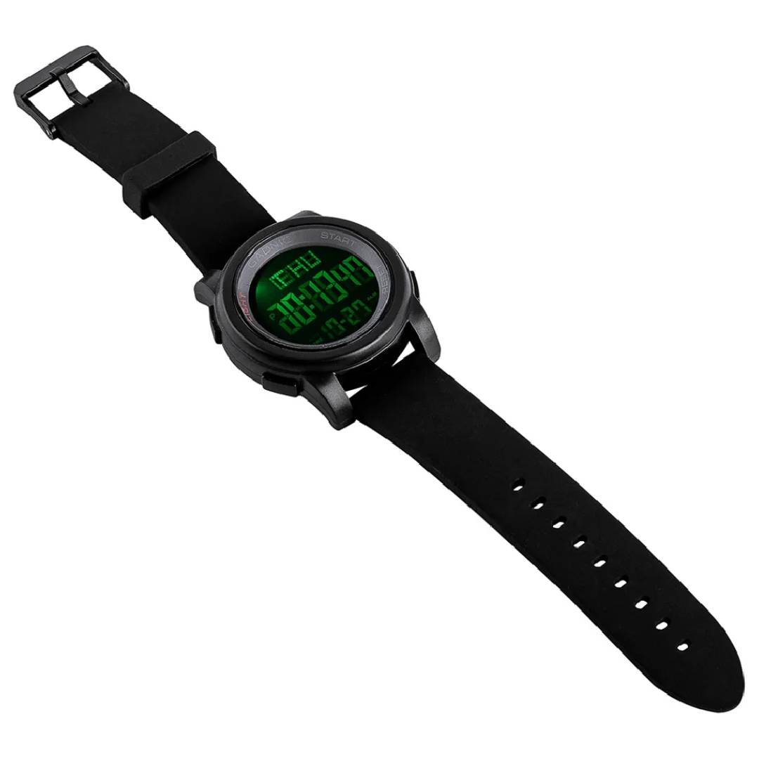 RELOJ DIGITAL GADNIC APOLO - SUMERGIBLE 50mts - NEGRO