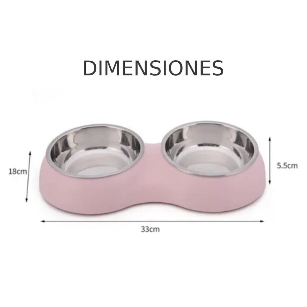 PLATO COMEDERO MASCOTAS DOBLE