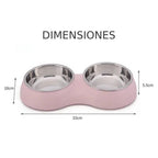 PLATO COMEDERO MASCOTAS DOBLE