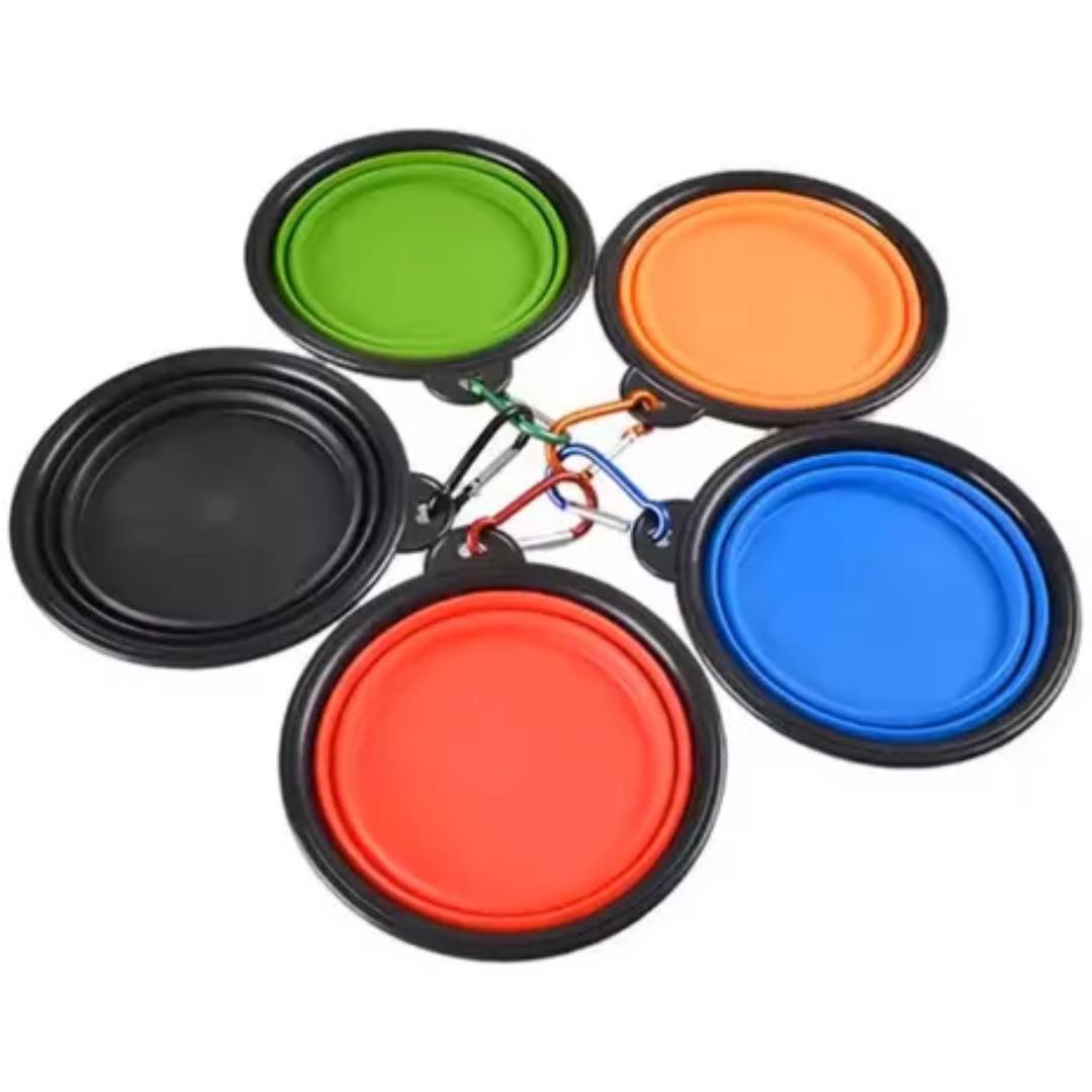 BOWL SILICONA PLEGABLE BEBEDERO COMEDERO - 350ml