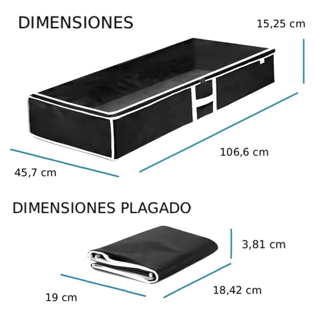 ORGANIZADOR BAJO CAMA PLEGABLE MULTIUSO x2