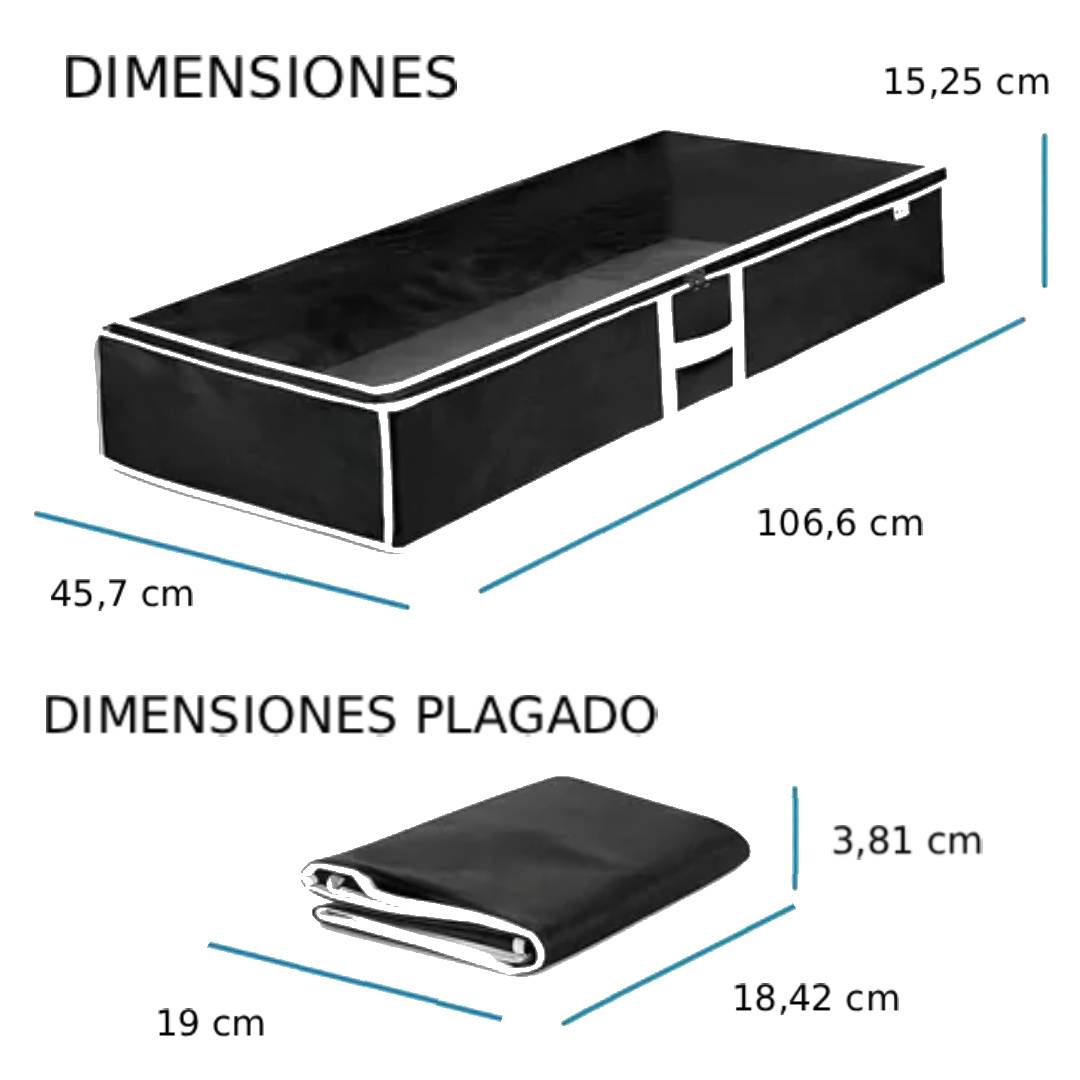 ORGANIZADOR BAJO CAMA PLEGABLE MULTIUSO x2