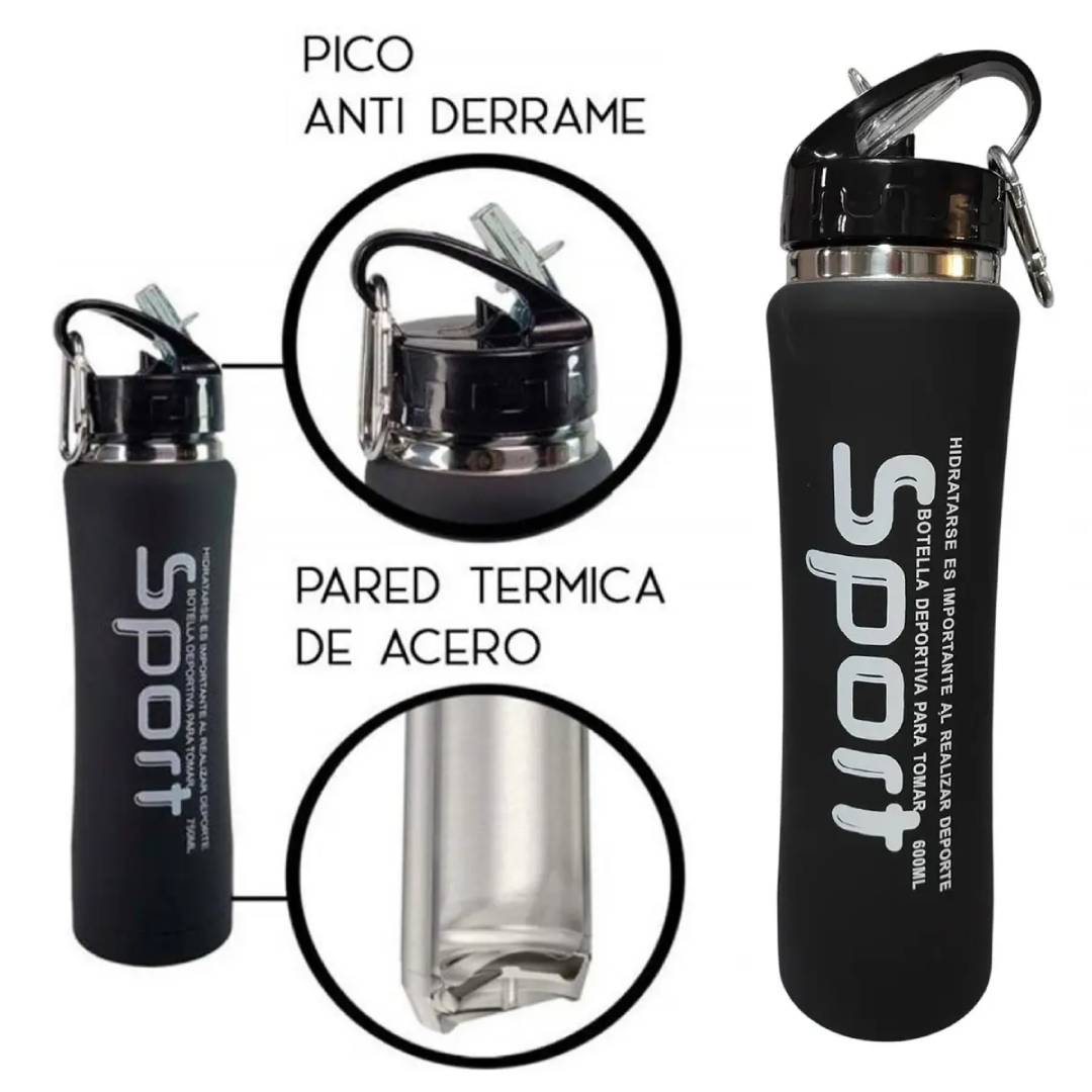 BOTELLA TERMINCA SPORT ACERO INOXIDABLE - 600ml