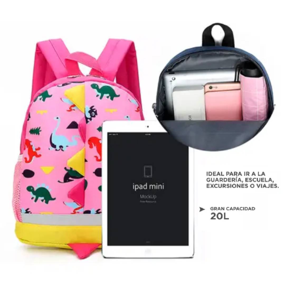 MOCHILA ESCOLAR GADNIC NIÑOS DINOSAURIOS