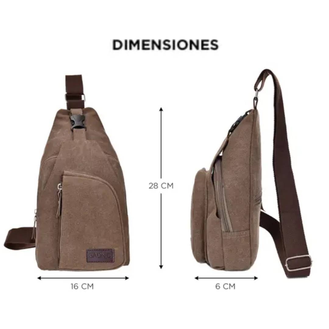 MOCHILA MORRAL GADNIC - GRIS - VERDE