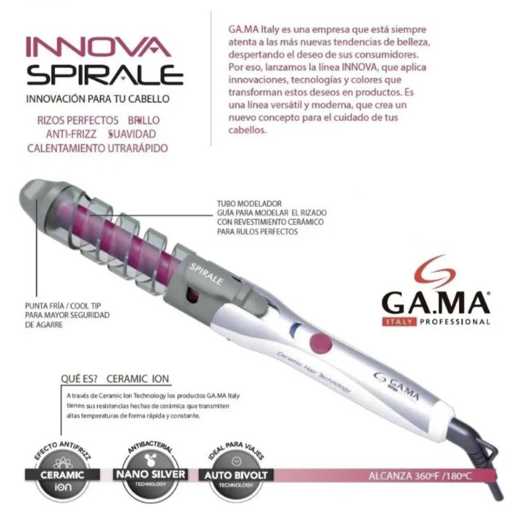 RIZADOR BUCLERA GAMA INNOVA SPIRALE CERAMIC ION - 180°c
