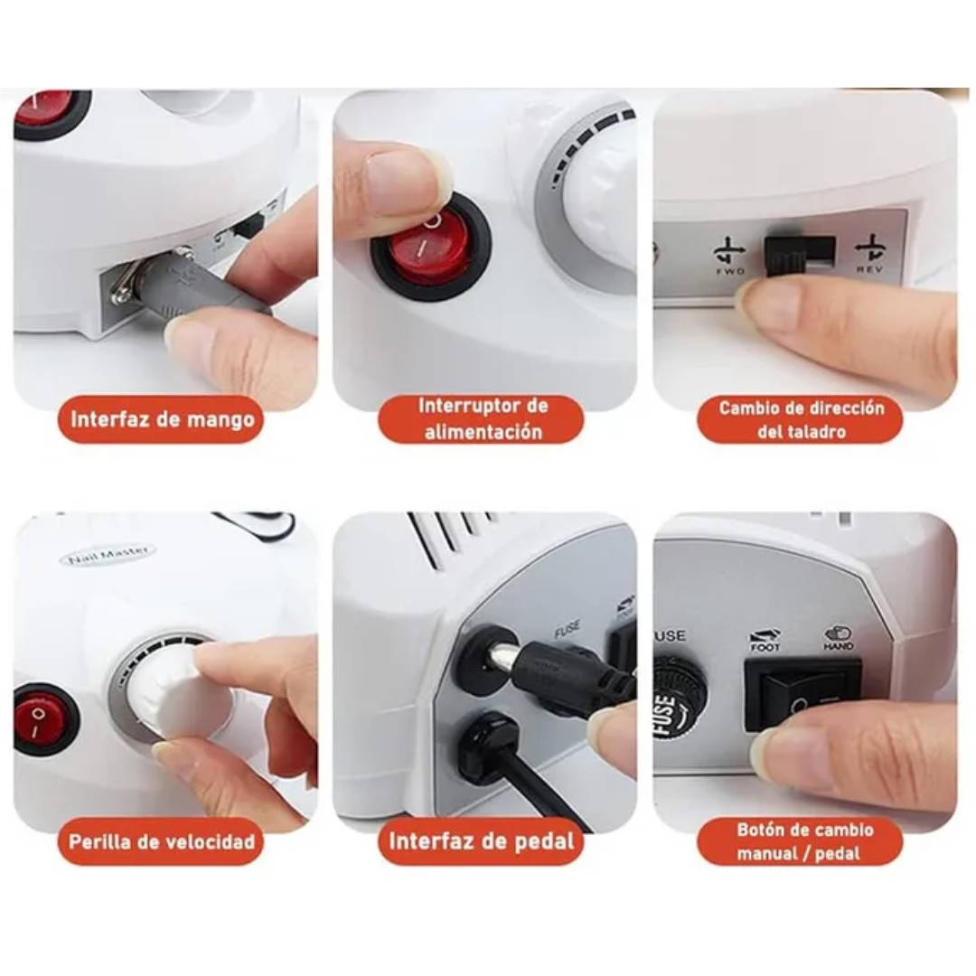 TORNO ELECTRICO UÑAS MANOS Y PIES NEWTEK