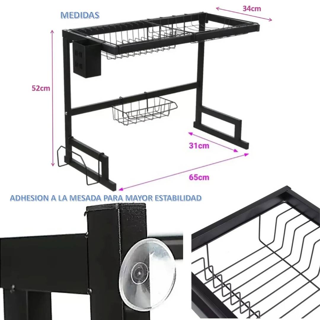 ESCURRIDOR PLATOS ORGANIZADOR RACK SOUL 2 PLANTAS