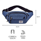 RIÑONERA UNISEX BANDEROLA SOUTH PORT - AZUL - ROJO