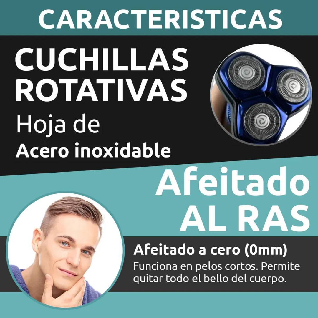 AFEITADORA ELECTRICA RECARGABLE SHAVER V-325 - 5w - 3000rpm