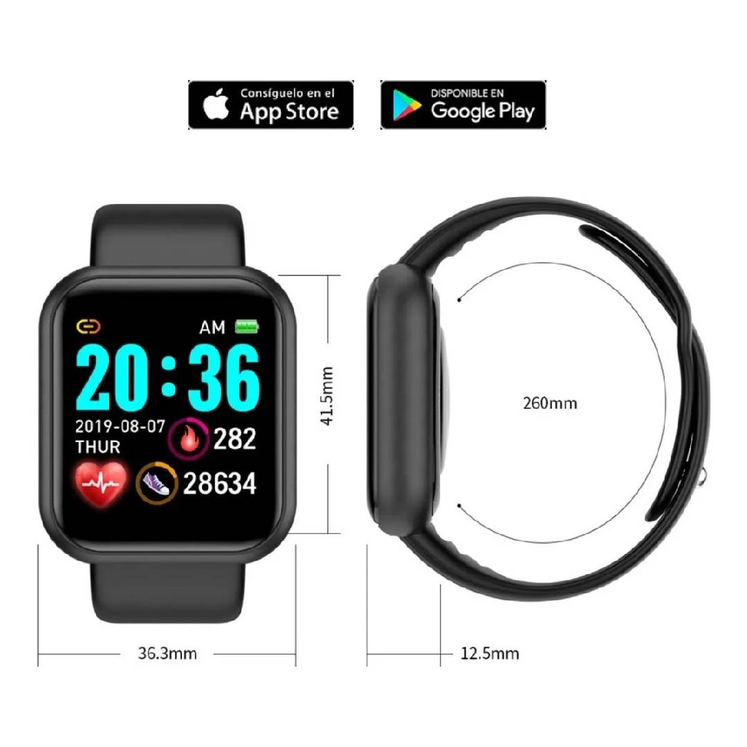 SMARTWATCH HOLMI D20 - BLANCO - NEGRO - ROSA