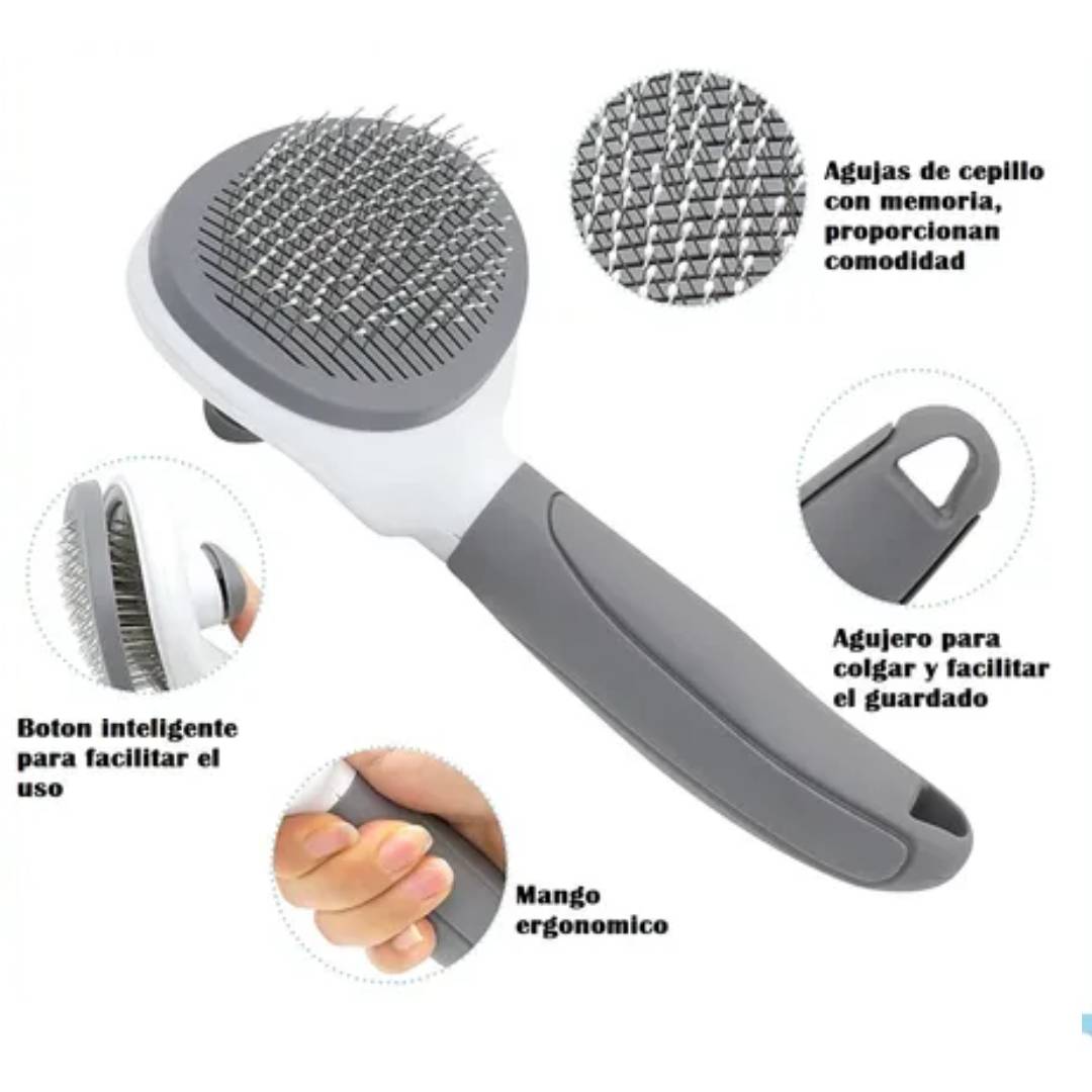 PEINE CEPILLO AUTOLIMPIANTE MASCOTAS CARDINA