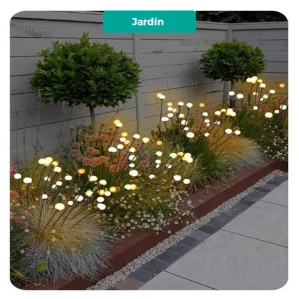 ESTACA LED SOLAR RAMO 8 BOMBILLAS - 2unidades