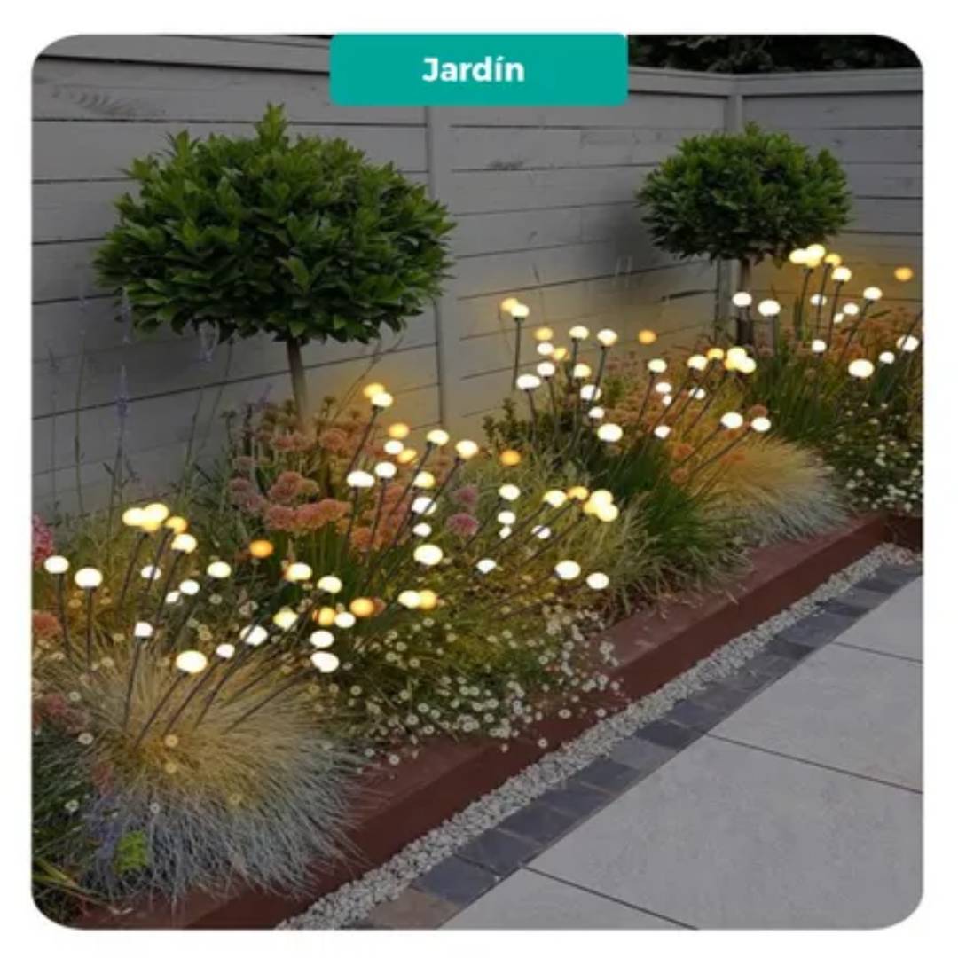 ESTACA LED SOLAR RAMO 8 BOMBILLAS - 2unidades