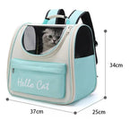 MOCHILA HELLO CAT MASCOTAS SUONO - CELESTE