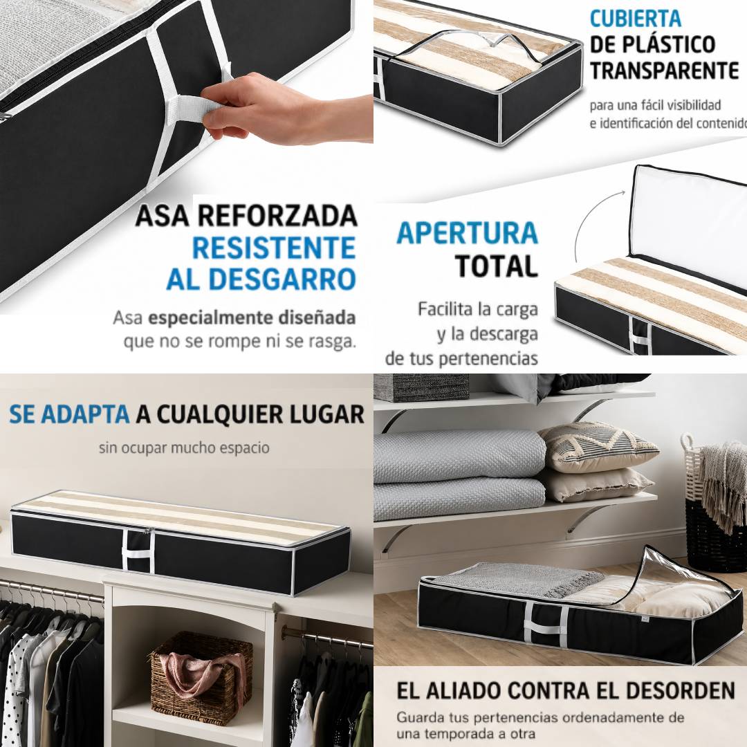 ORGANIZADOR BAJO CAMA PLEGABLE MULTIUSO x2