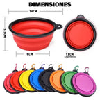 BOWL SILICONA PLEGABLE BEBEDERO COMEDERO - 350ml