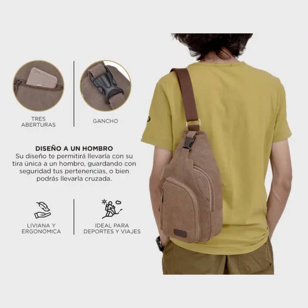 MOCHILA MORRAL GADNIC - GRIS - VERDE