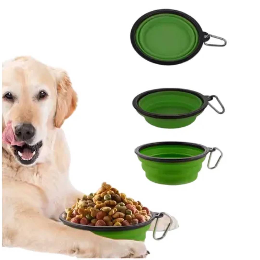 BOWL SILICONA PLEGABLE BEBEDERO COMEDERO - 350ml