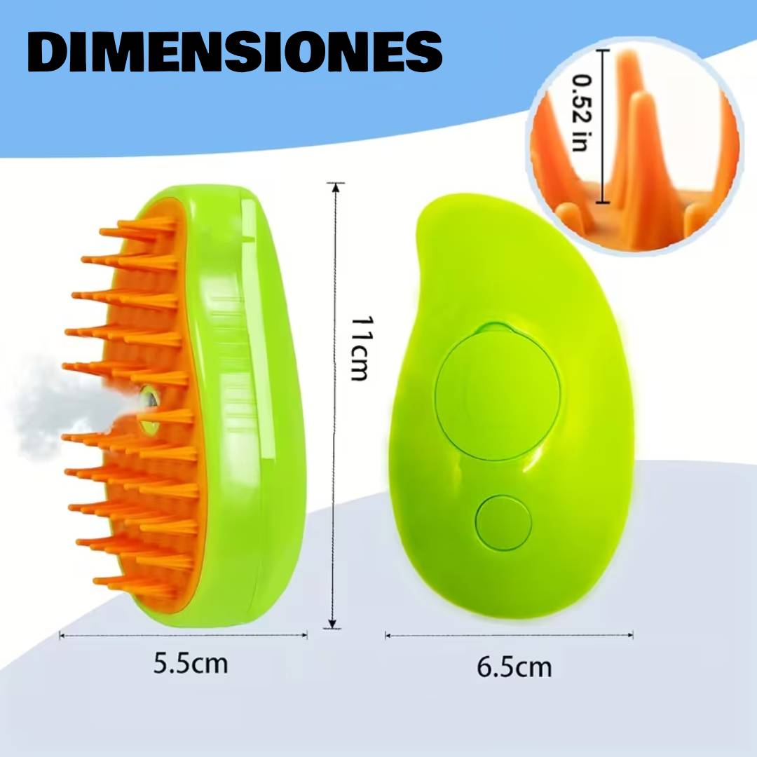 CEPILLO SPRAY MASAJEADOR A VAPOR 3 EN 1