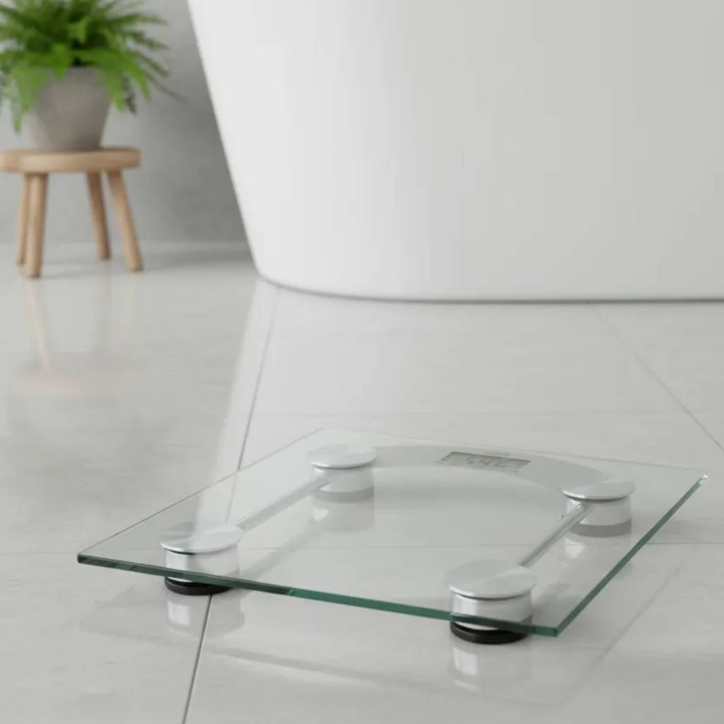 BALANZA DIGITAL VIDRIO LCD - 30x30cm - 150kg