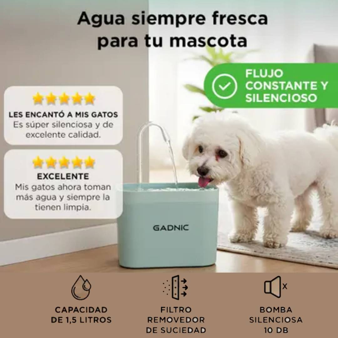 BEBEDERO AGUA AUTOMATICO SILENCIOSO RECIRCULANTE GADNIC