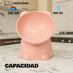 COMEDERO BEBEDERO PLATO ALTO INCLINADO GATO