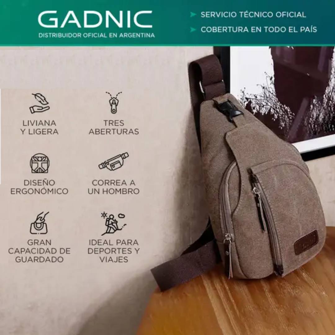 MOCHILA MORRAL GADNIC - GRIS - VERDE