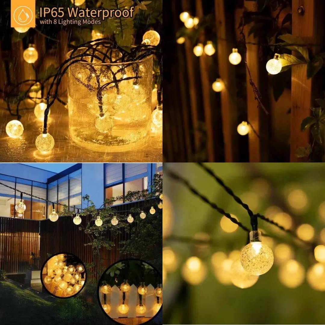 GUIRNALDA LED SOLAR CALIDA IMPERMEABLE - 4,5mts