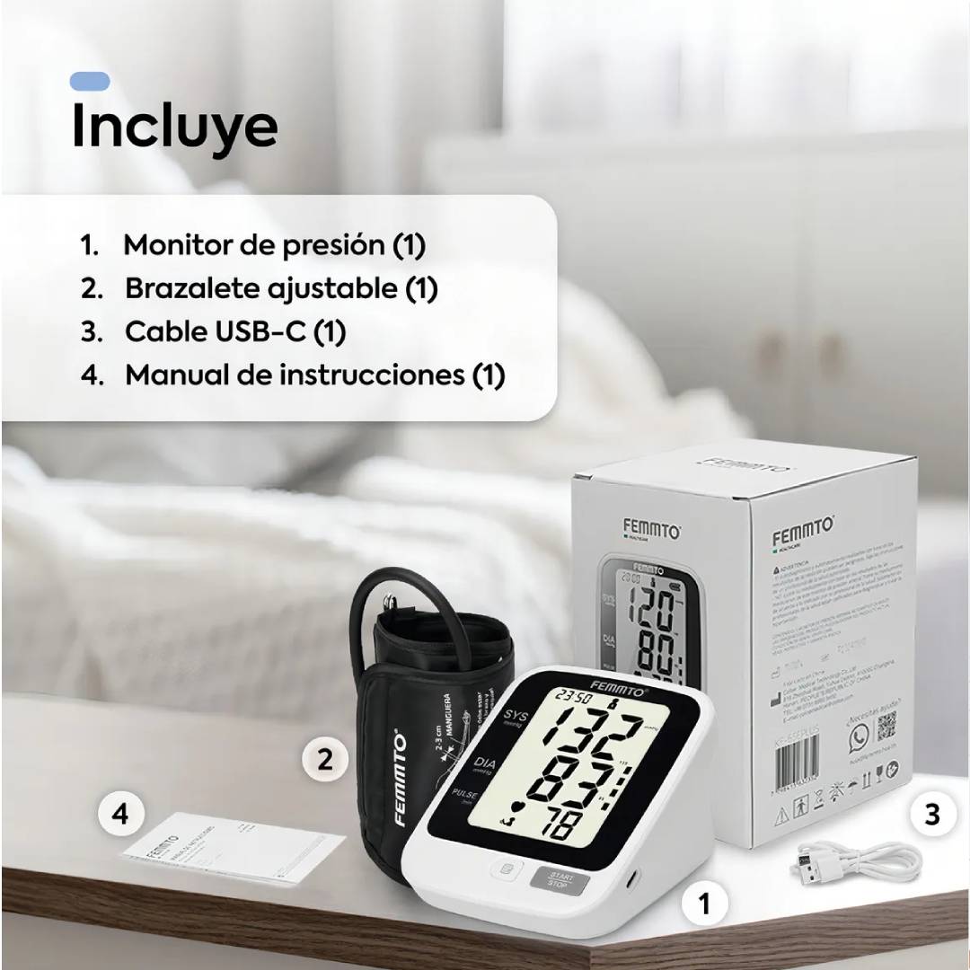 TENSIOMETRO DIGITAL RECARGABLE USB FEMMTO