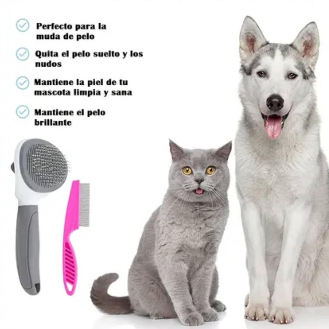 PEINE CEPILLO AUTOLIMPIANTE MASCOTAS CARDINA