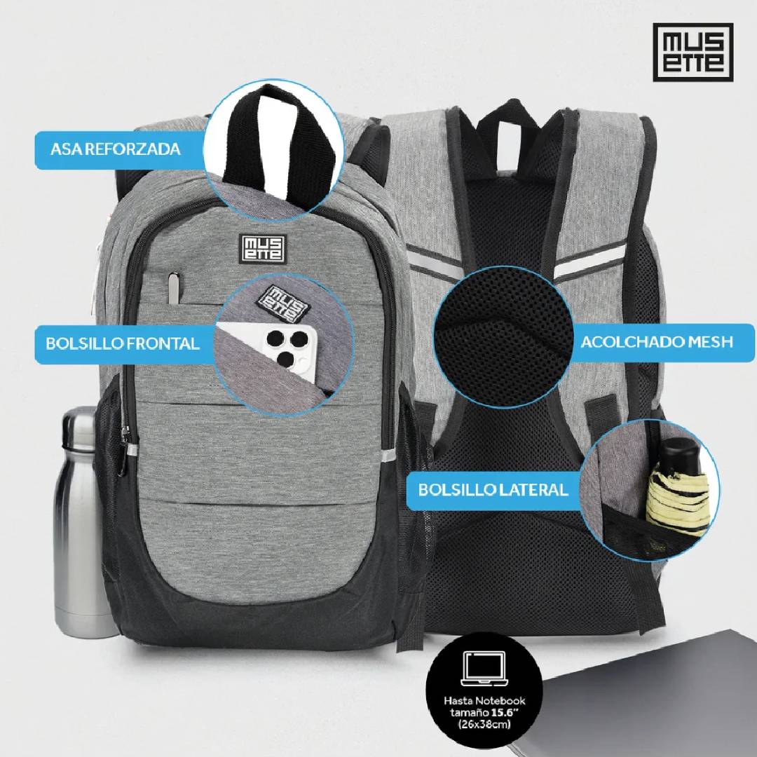 MOCHILA PORTA NOTEBOOK URBANA MUSETTE