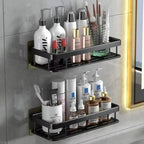 PACK 2 ESTANTES REPISAS METALICO ADHESIVO - NEGRO