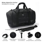 BOLSO GRANDE WANDERLUST CORREAS MOCHILA DESMONTABLE - NEGRO
