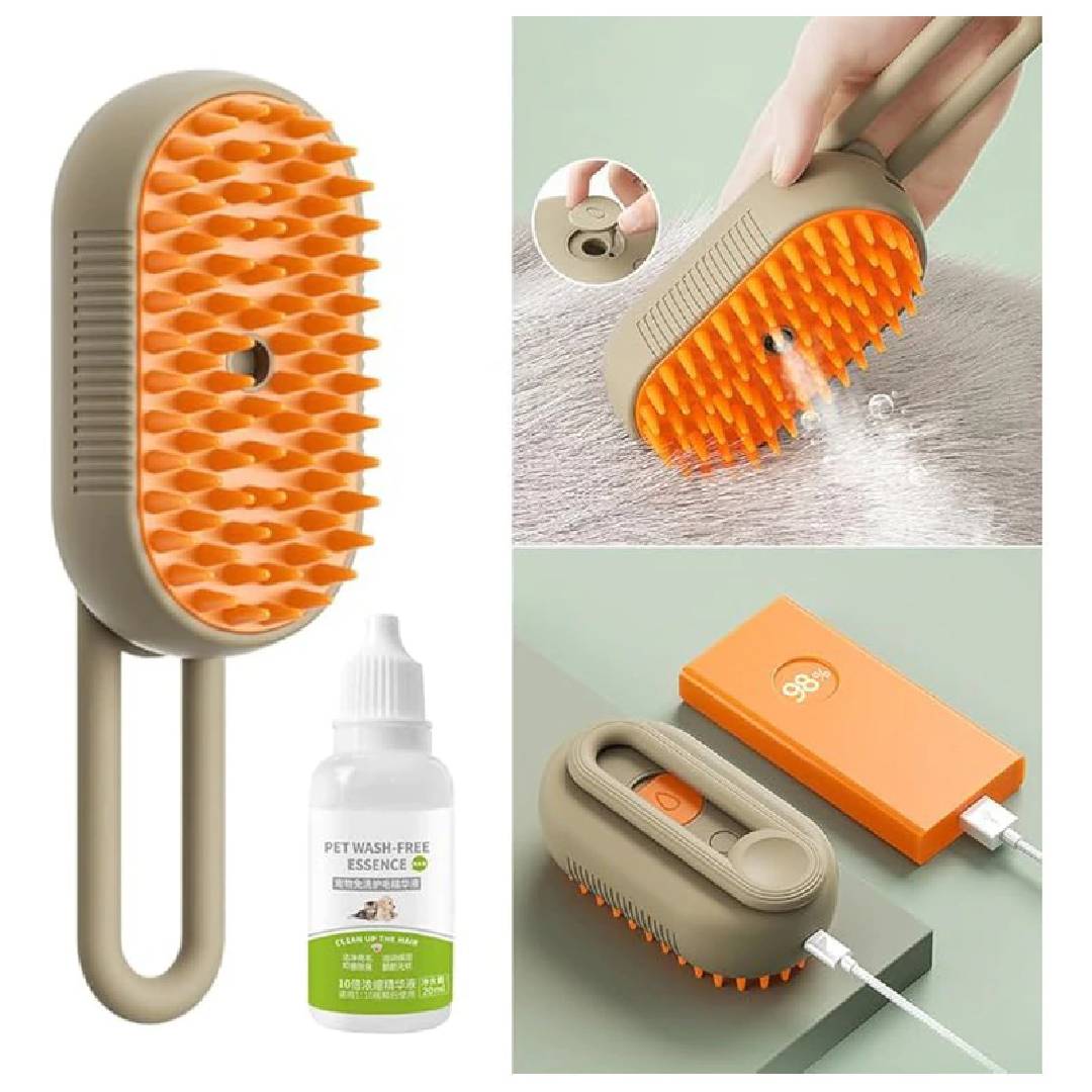 CEPILLO A VAPOR PEINE MASAJEADOR SACA PELOS
