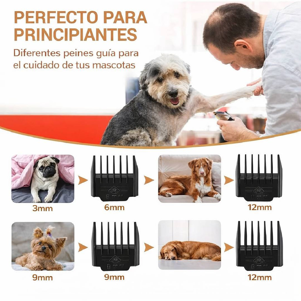 MAQUINA CORTA PELO PERRO MASCOTA RECARGABLE INALAMBRICA ACC
