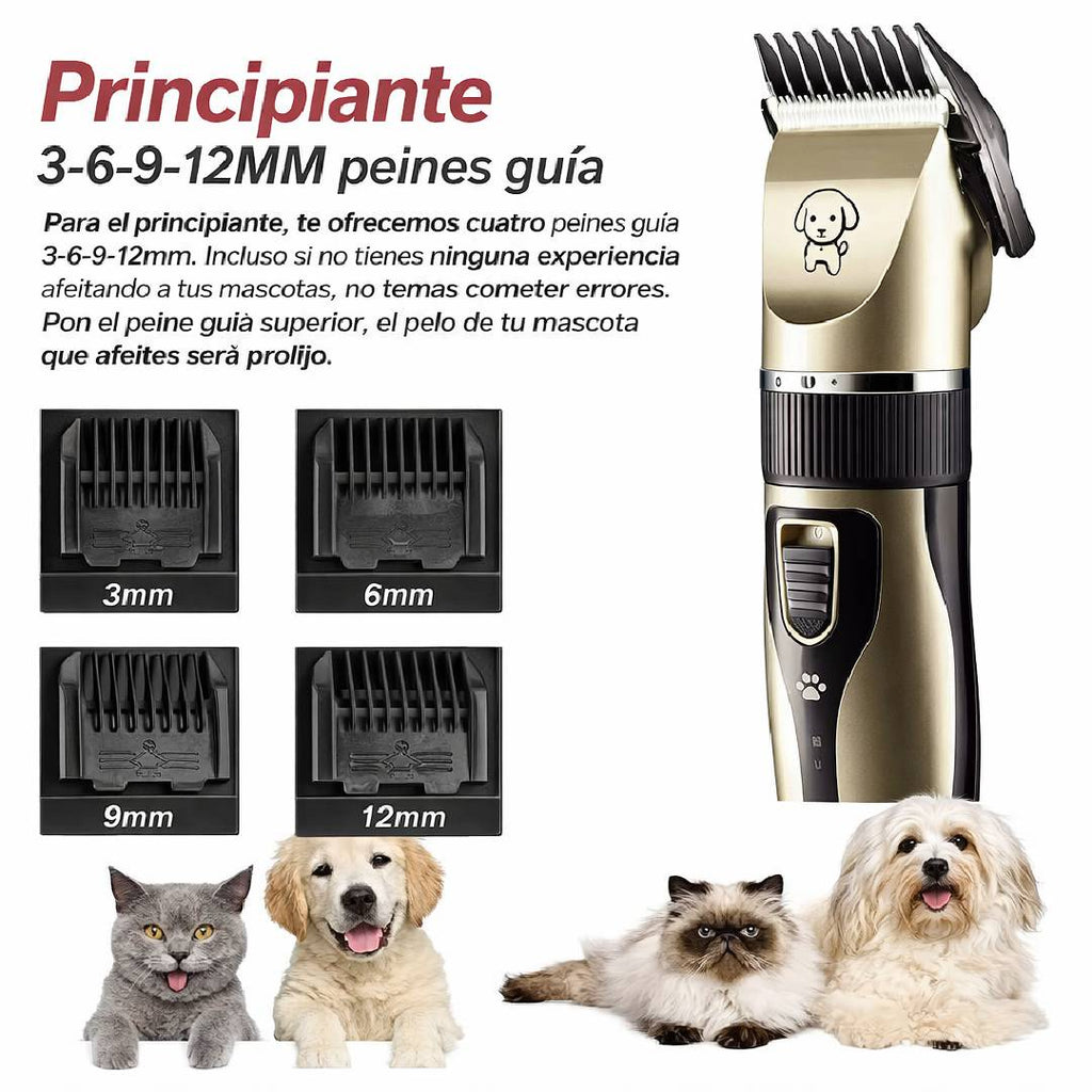 MAQUINA CORTA PELO PERRO MASCOTA RECARGABLE INALAMBRICA ACC